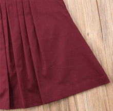 Load image into Gallery viewer, Ayla Pleated Flutter Sleeve Dress Baby Girl Burgundy - Adassa Rose