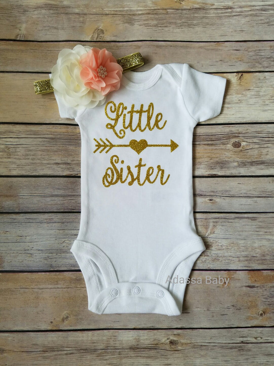 Little Sister Onesie Gold Adassa Rose