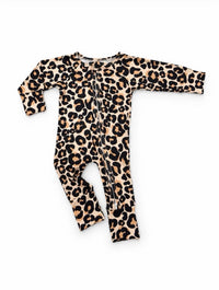 Joni Leopard Zipper Romper - Adassa Rose