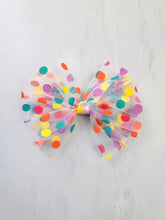 Load image into Gallery viewer, Confetti Hair Bow  White