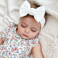 Mia Cable Knit Nylon Headband | White - Adassa Rose