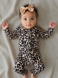 Joni Leopard Zipper Romper - Adassa Rose