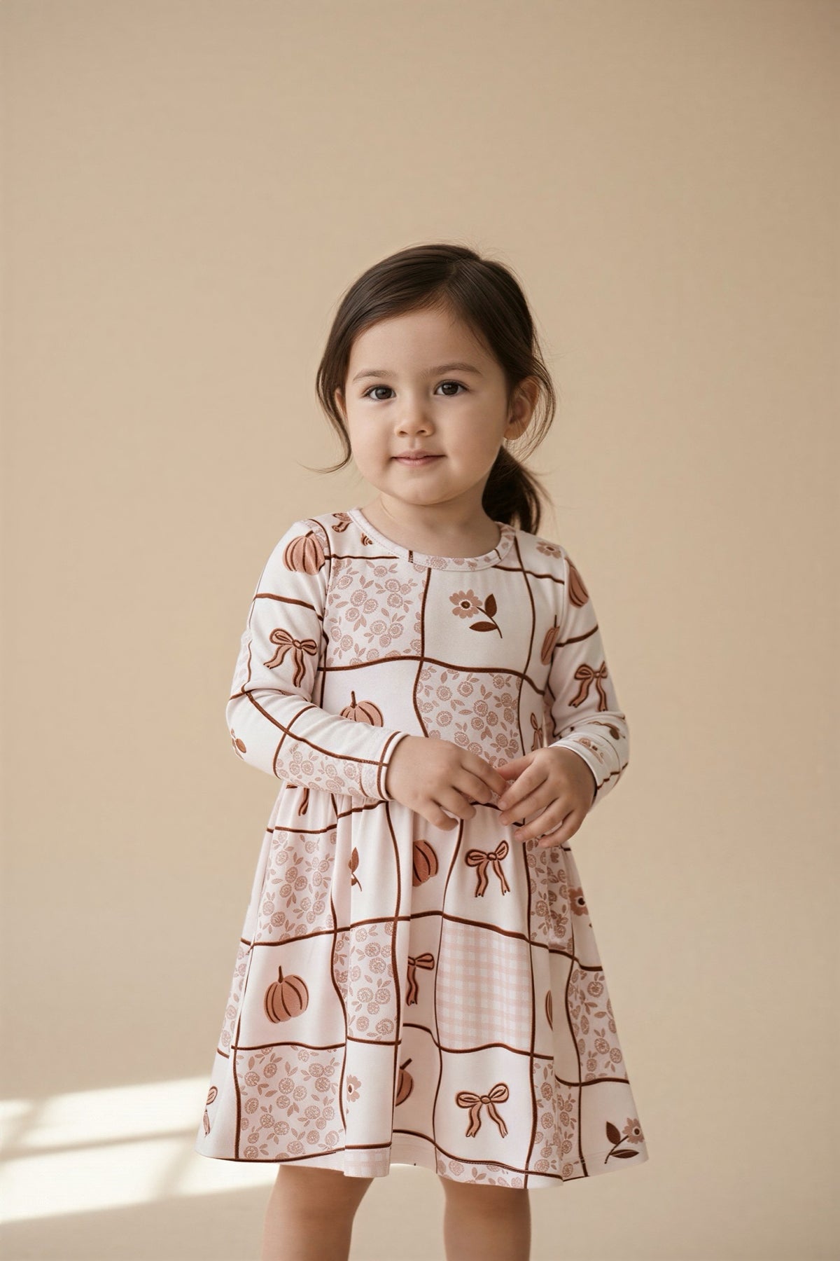 Mabel Patchwork Pumpkin Dress