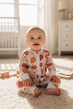 Load image into Gallery viewer, Fall Pumpkin Bamboo Zipper Romper Baby Girl - Adassa Rose