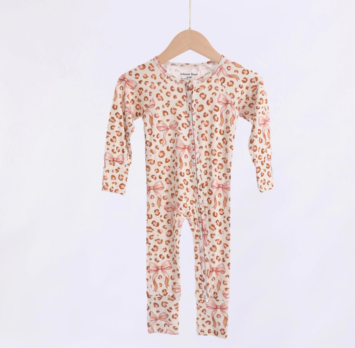 Dolly Leopard Coquette Bow Zipper Romper
