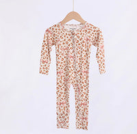 Dolly Leopard Coquette Bow Zipper Romper