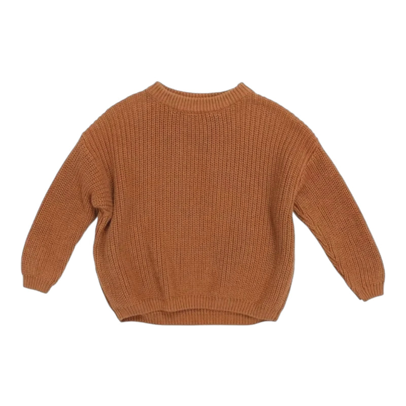 Chunky Knit Sweater Baby | Chestnut - Adassa Rose