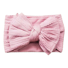 Load image into Gallery viewer, Ruby Cable Knit Big Bow Headband - Vintage Pink