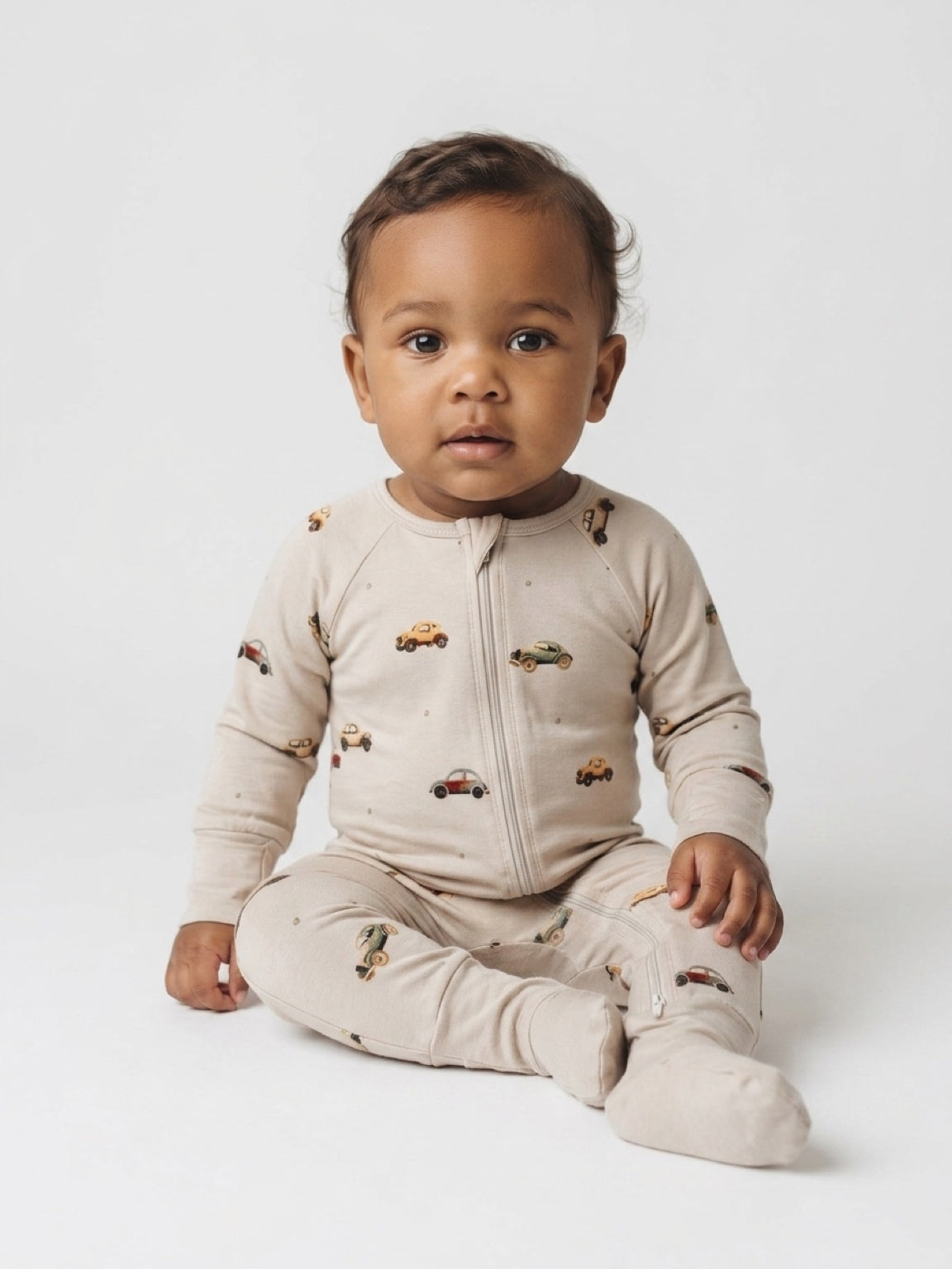 Scotty Vintage Cars Zipper Romper