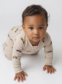 Scotty Vintage Cars Zipper Romper