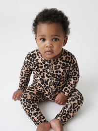 Jolene Leopard Zipper Romper