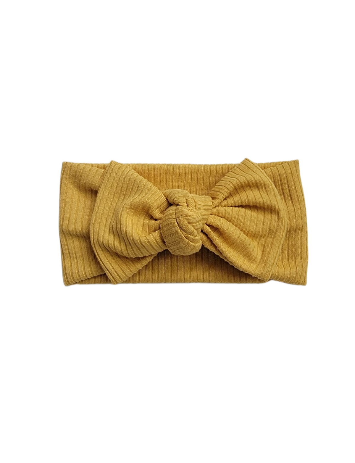 Ribbed Bow Headband - Mustard - Adassa Rose
