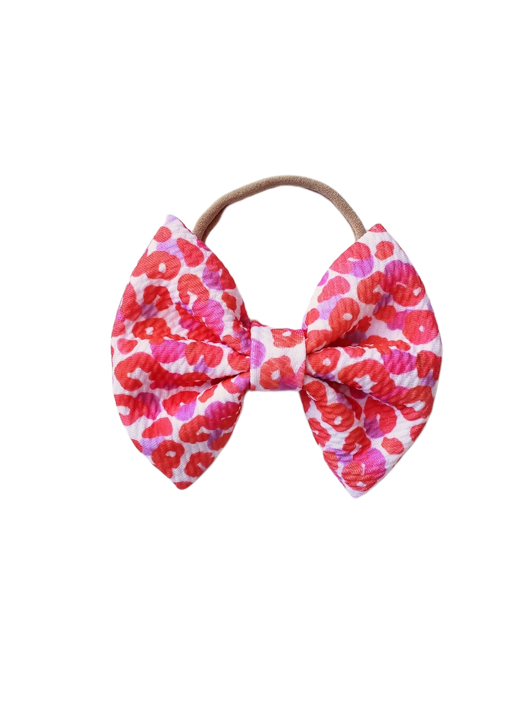 Pink And Red Cheetah Bow Clip Or Headband Valentine's Day Bow
