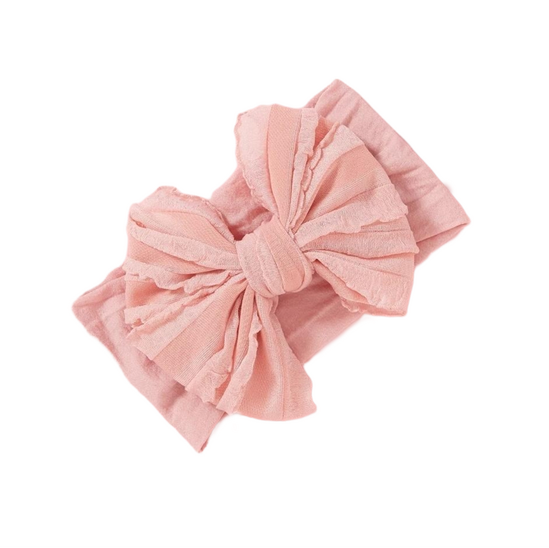 Rosie Bow Headband - Blush Pink - Adassa Rose