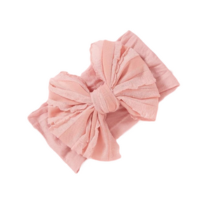 Rosie Bow Headband - Blush Pink