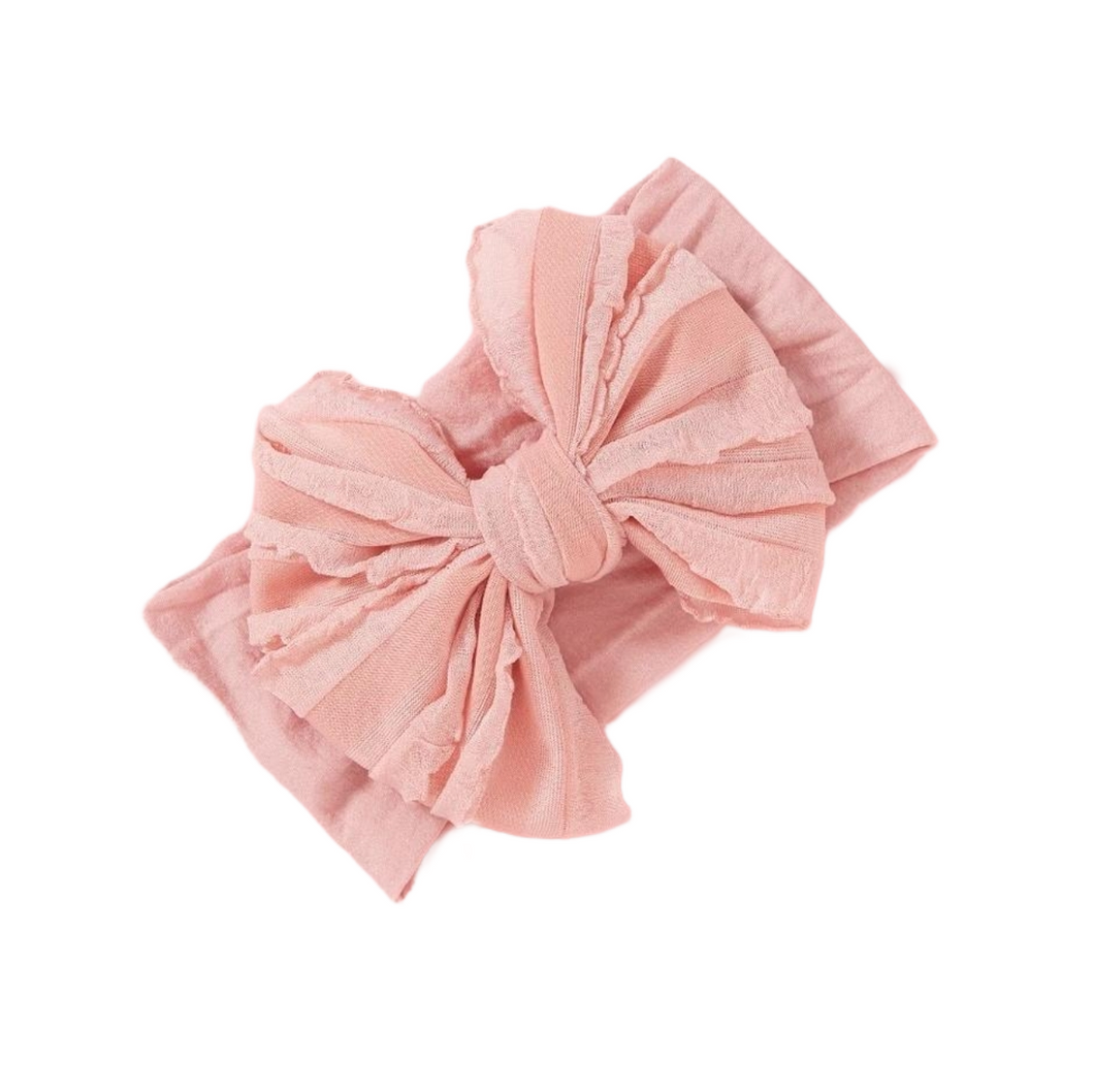 Rosie Bow Headband - Blush Pink