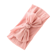 Load image into Gallery viewer, Aubrey Nylon Bow Headwrap Blush - Adassa Rose