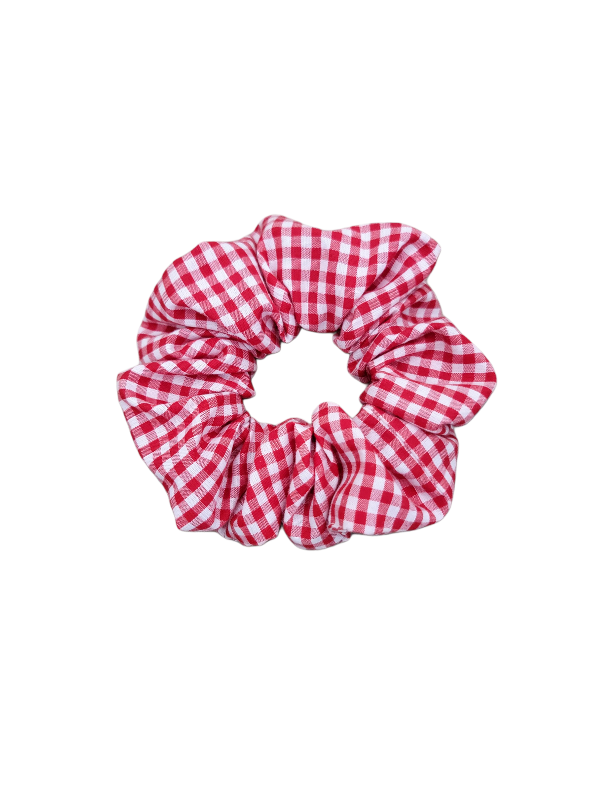 Red And White Gingham Scrunchie - Adassa Rose
