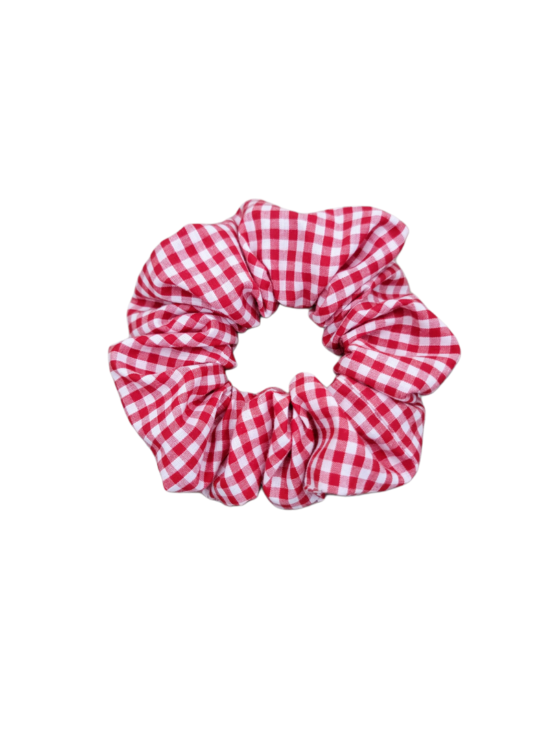Red And White Gingham Scrunchie - Adassa Rose