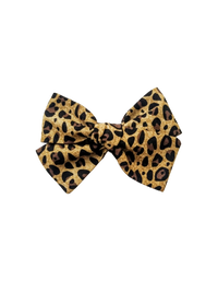 Leopard Knotted Hair Bow - Adassa Rose