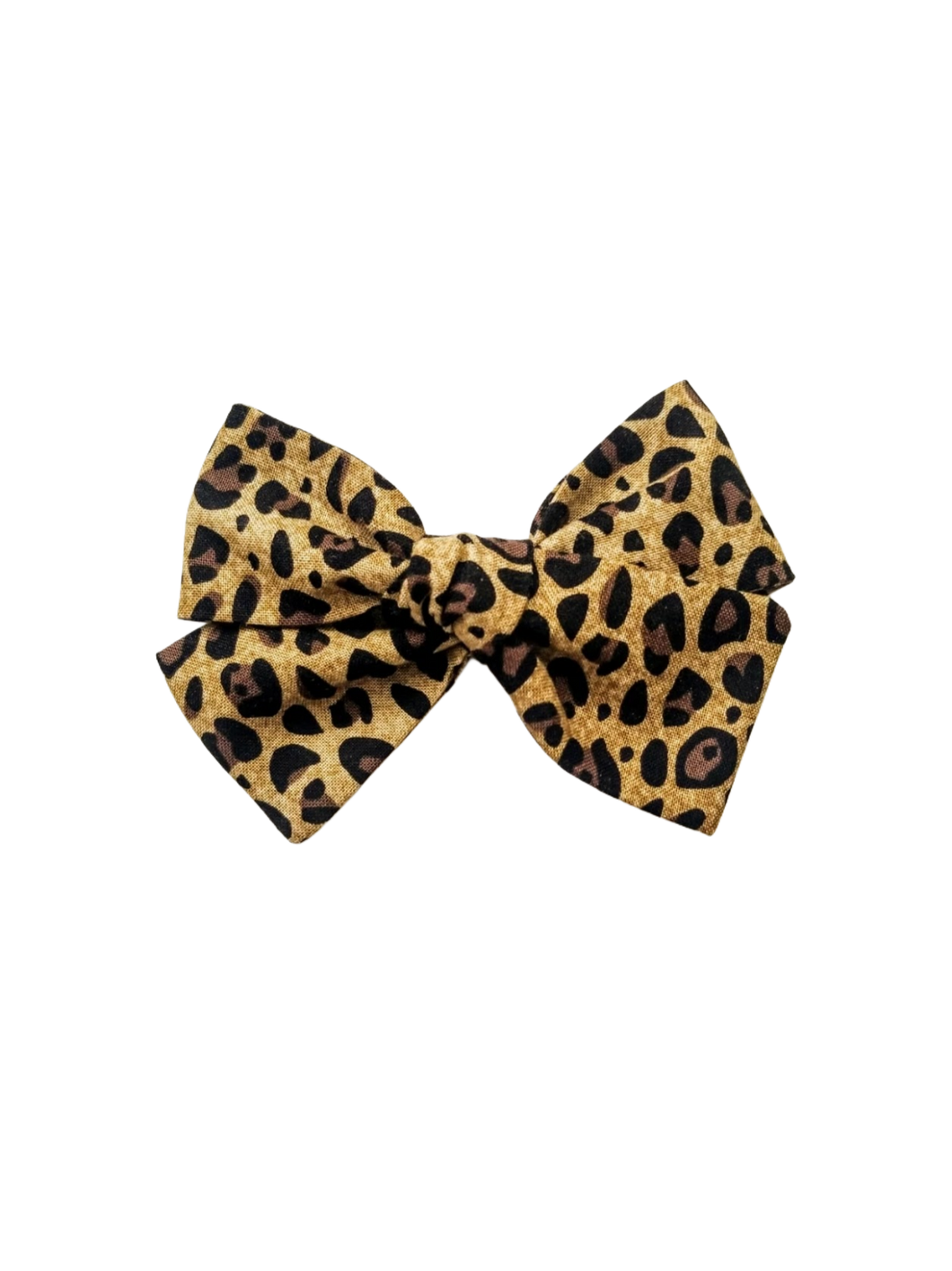 Leopard Knotted Hair Bow