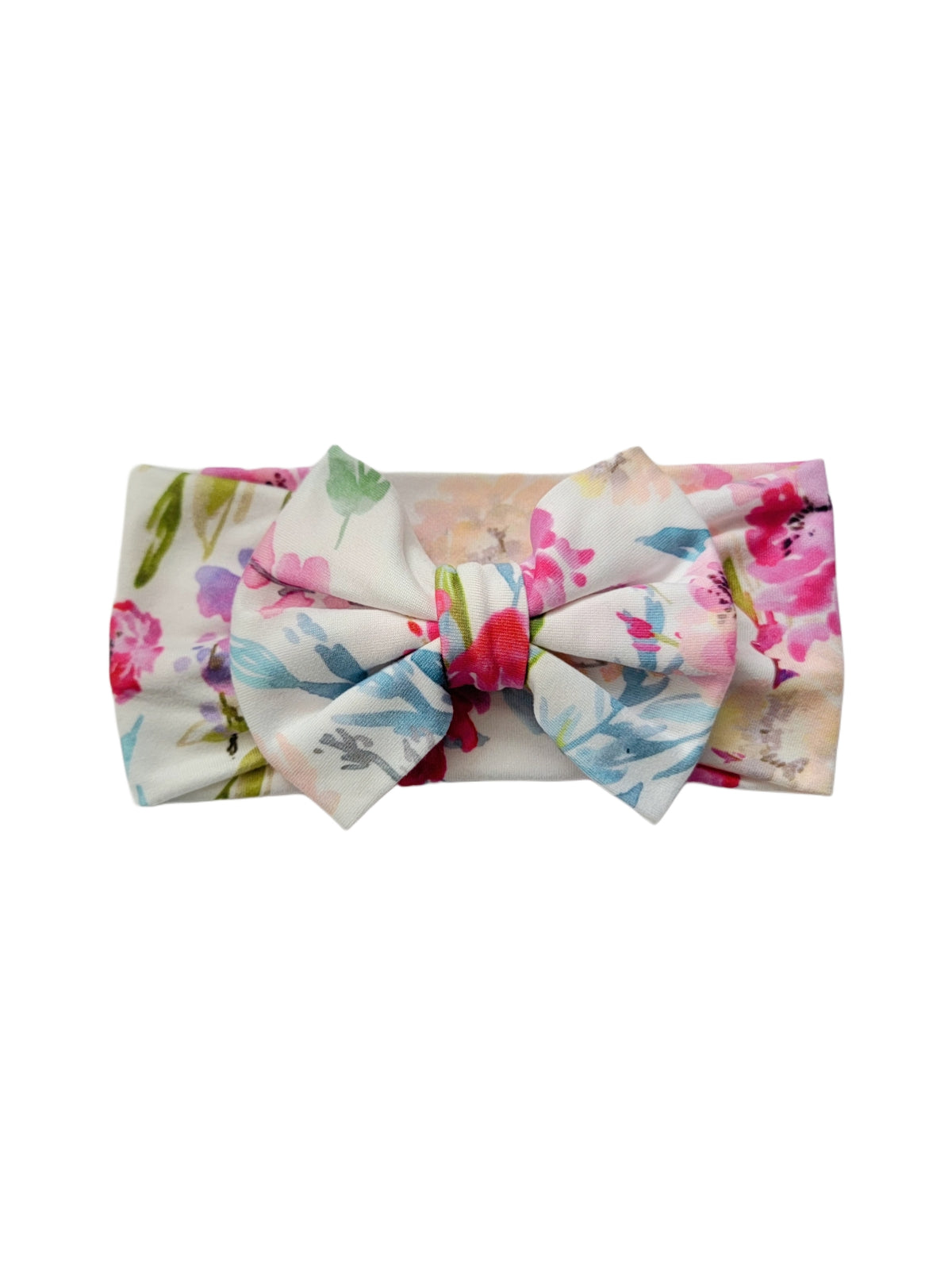 White Floral Headband Baby - Adassa Rose