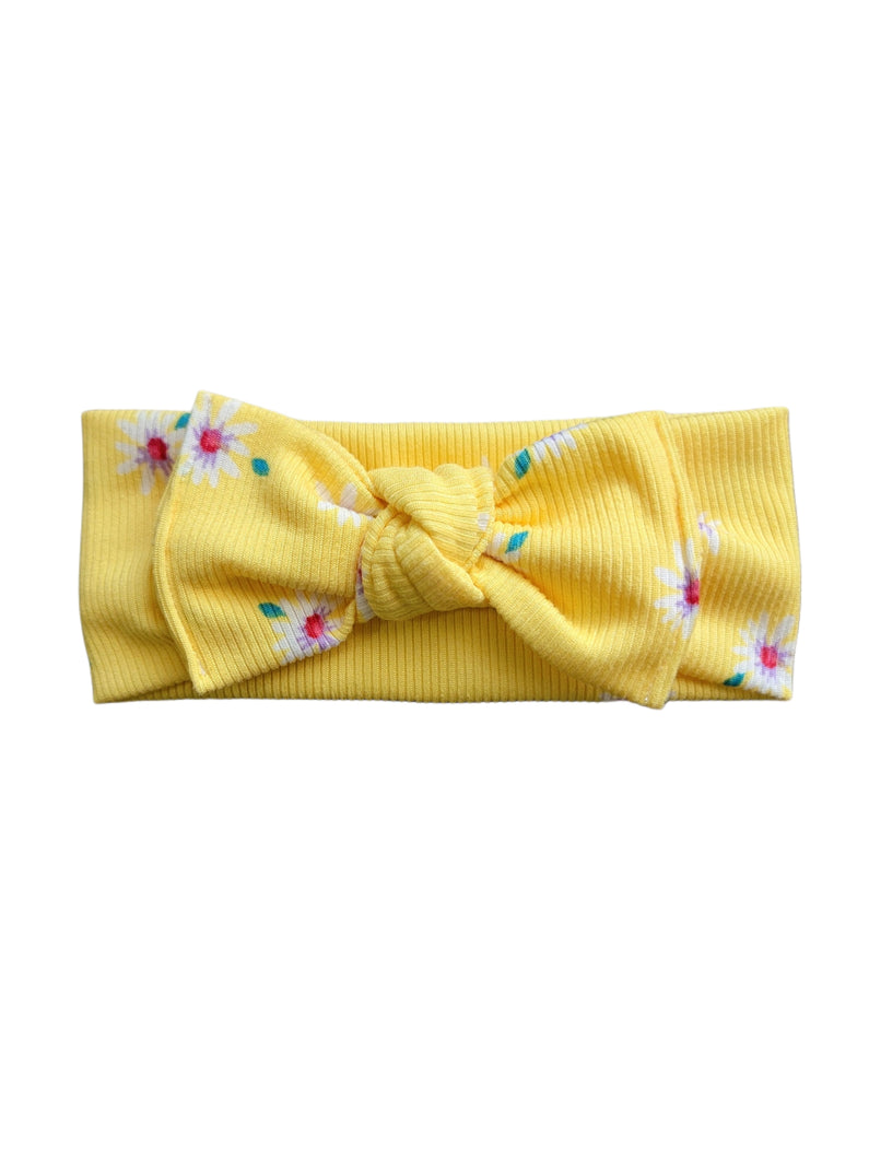 Yellow Daisy Bow Headband