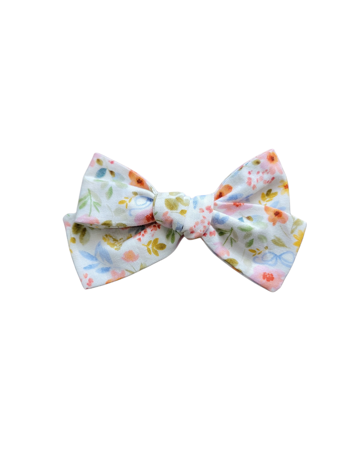 White Floral Hair Bow - Adassa Rose