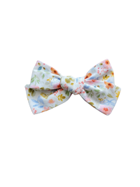 White Floral Hair Bow - Adassa Rose