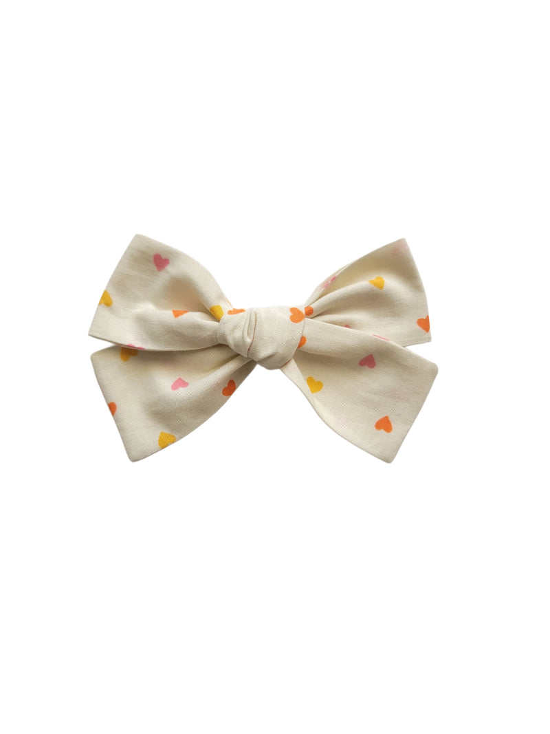 Confetti Hearts Hair Bow - Adassa Rose