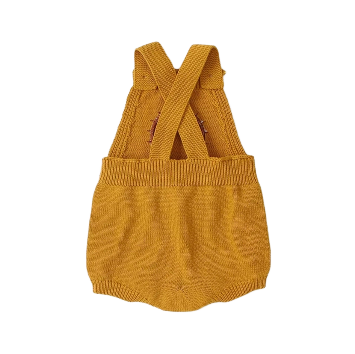 Rainbow Knitted Romper | Mustard - Adassa Rose