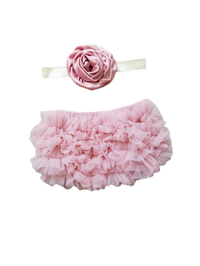 Vintage Pink Bloomer And Headband Set - Adassa Rose