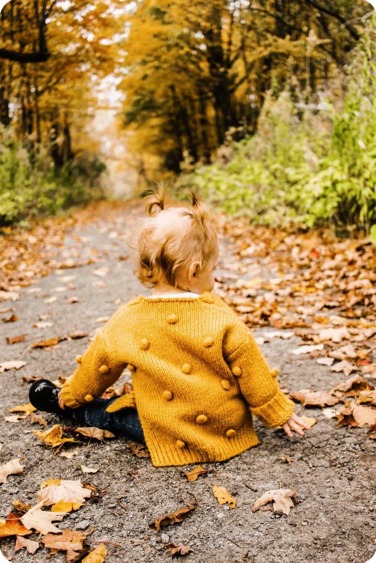 Pom Pom Cardigan Sweater - Honey Mustard - Adassa Rose