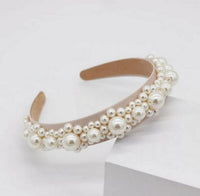Jasette Pearl Headband - Ivory - Adassa Rose