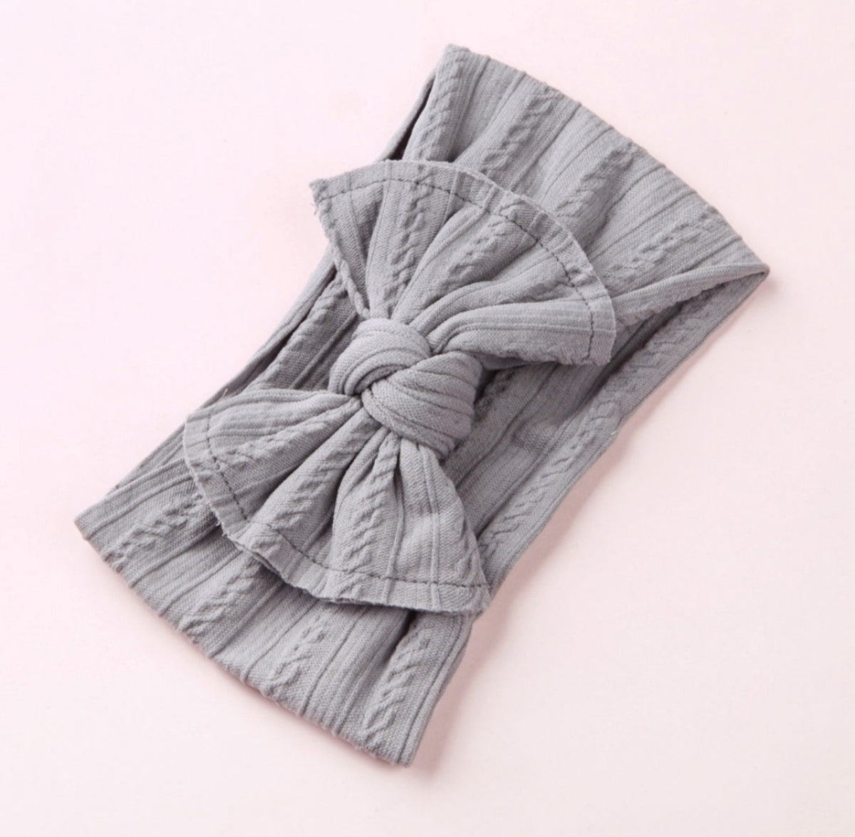 Mia Cable Knit Headband - Gray - Adassa Rose