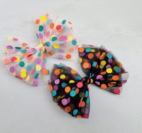 Confetti Hair Bow Black - Adassa Rose