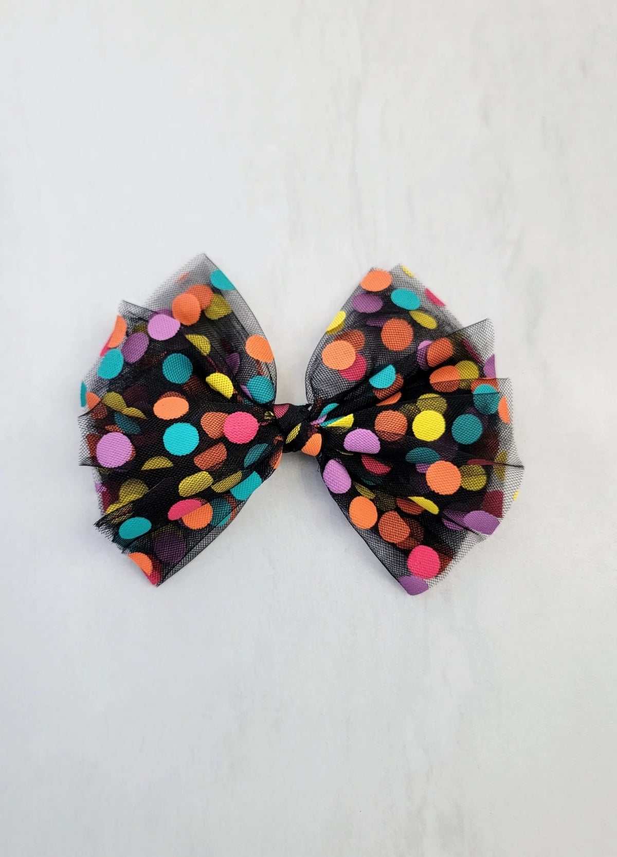 Confetti Hair Bow Black - Adassa Rose