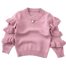 Load image into Gallery viewer, Pearla Ruffled Sleeve Sweater - Adassa Rose