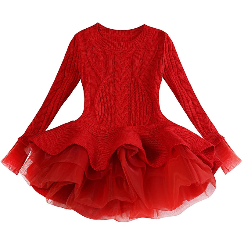 Red Tutu Sweater Dress 4T