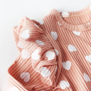 Ruffled Hearts Bodysuit - Adassa Rose
