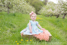 Load image into Gallery viewer, Cherie Floral Flutter Sleeve Dress Girls Aqua - Adassa Rose