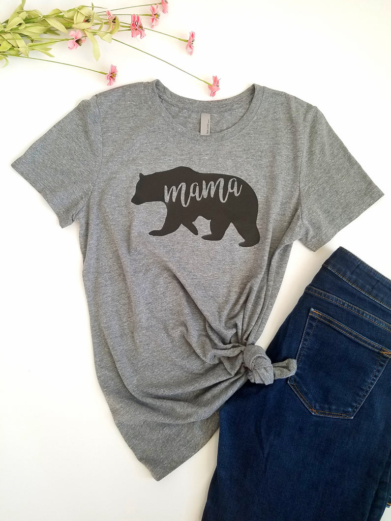 Mama Bear T-Shirt Ladies T-Shirt Ladies Graphic T-Shirt - Adassa Rose