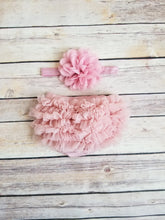 Load image into Gallery viewer, Vintage Pink  Bloomer And Headband Set Newborn Bloomer Set - Adassa Rose