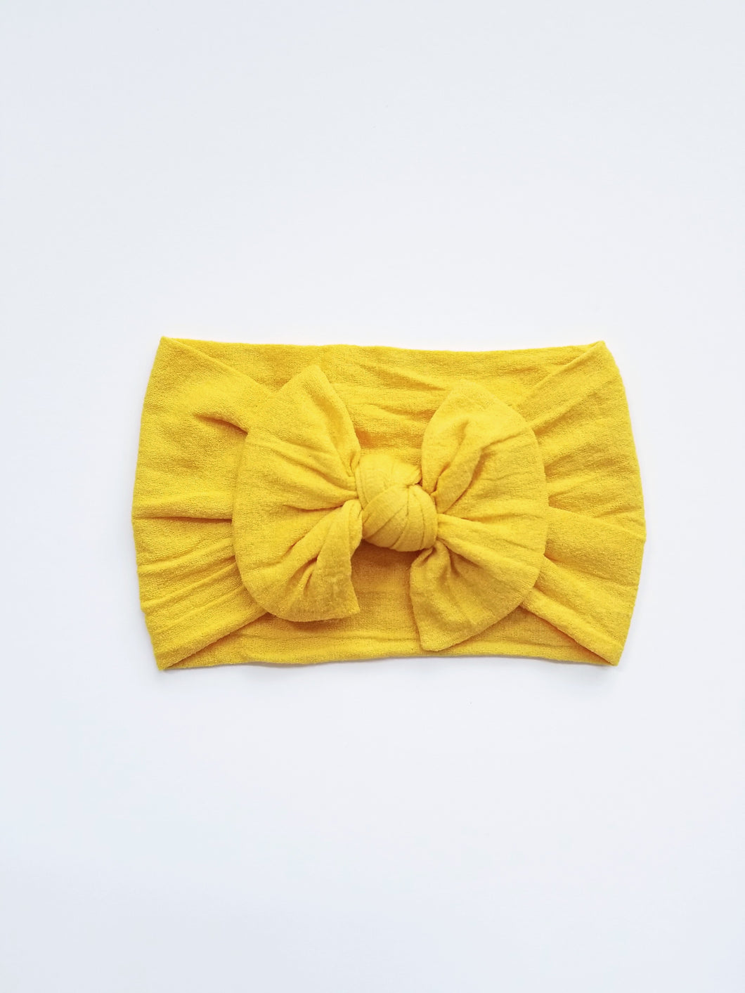 Nylon Bow Headwrap In Mustard - Adassa Rose