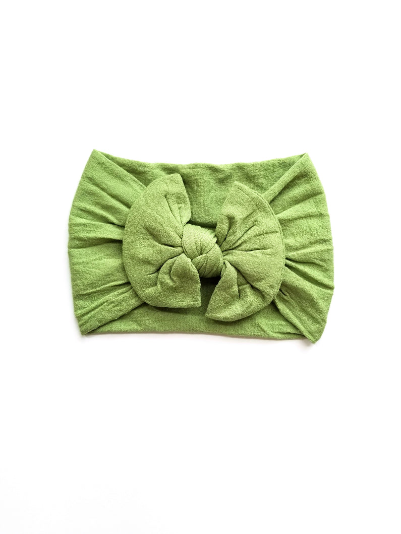 Nylon Bow Headwrap In Mint - Adassa Rose