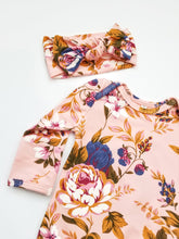Load image into Gallery viewer, Autumn Garden Floral Newborn Knotted Gown - Adassa Rose