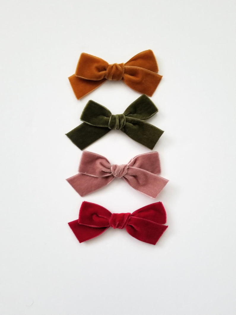 Velvet School Girl Bows - Adassa Rose