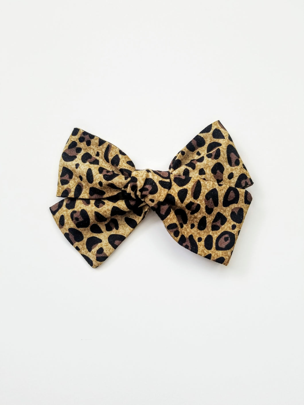 Leopard Knotted Hair Bow - Adassa Rose