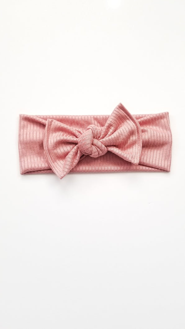 Chelsea Bow Headwrap | Blush - Adassa Rose