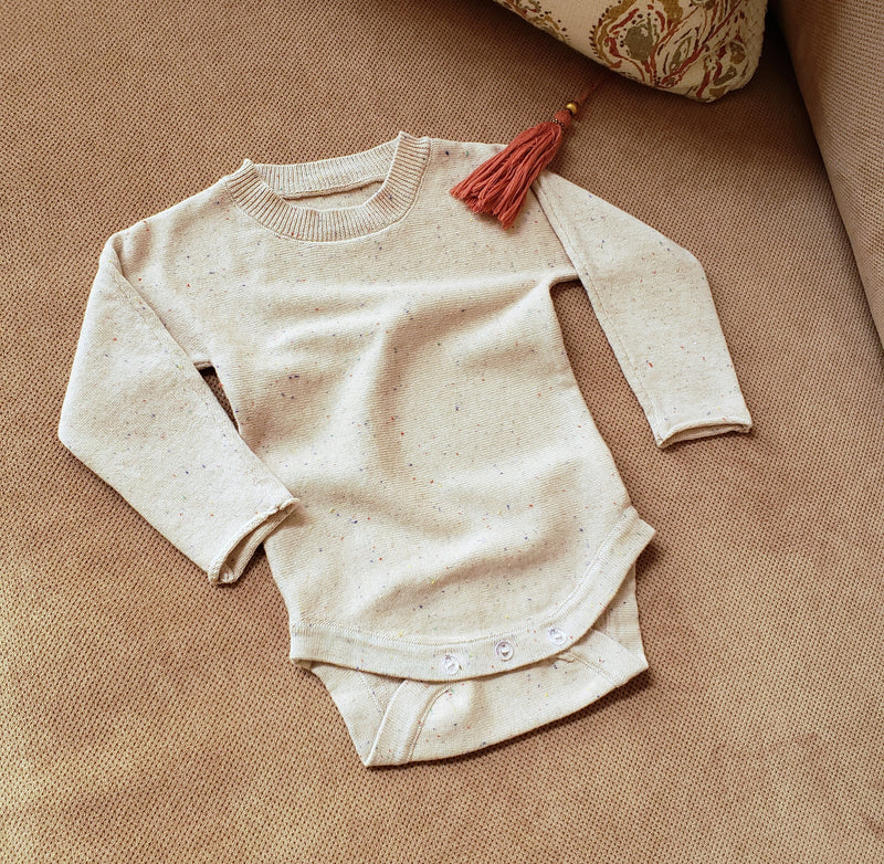 Quinn Sprinkles Knit Romper - Adassa Rose